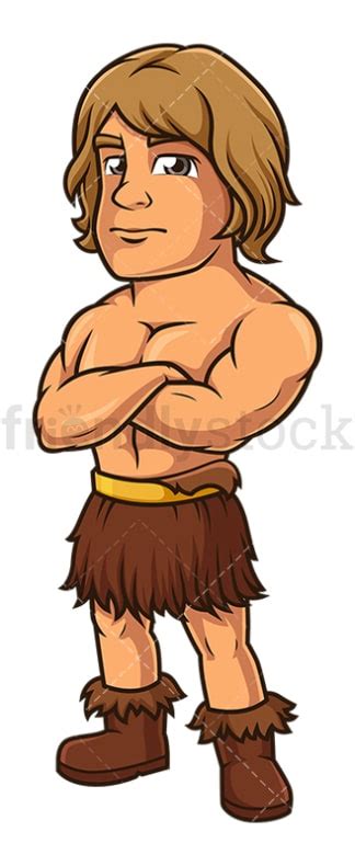 Beowulf Arms Crossed Cartoon Clipart Vector - FriendlyStock