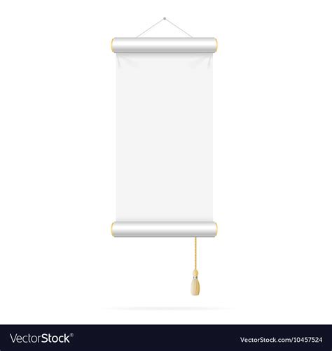 Template White Paper Scroll Royalty Free Vector Image