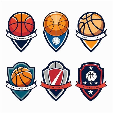 Colecci N De Logotipos De Baloncesto Emblemas Nicos Para Equipos