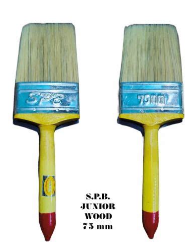 Wooden Blonde Yellow And Red 75mm SPB Flat Paint Brush Brush Size 10