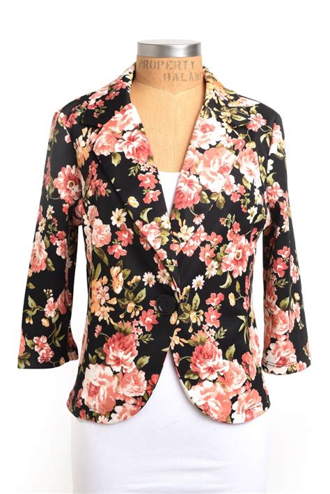 Floral Stretch Blazer Stretch Blazer Blazer Floral Blazer