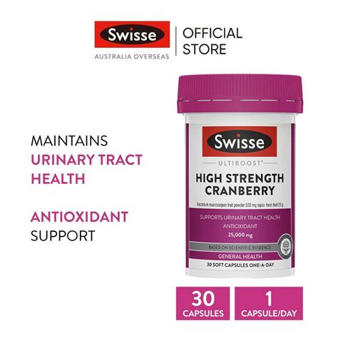 Swisse Ultiboost High Strength Cranberry 30 Capsules Exp03 2026 Lazada