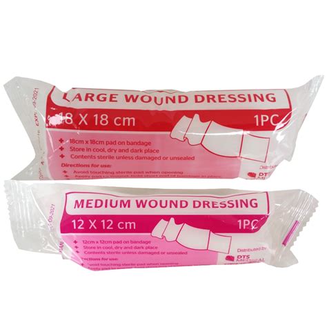 Md008 Wound Dressing Large Absorbent Pad And Bandage Combination 18cm X