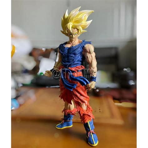 43cm Dragon Ball Z Figura Son Goku Namek Super Saiyan Pvc Figuras De