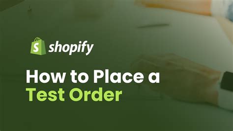 How To Place A Test Order On Shopify Updated Video In Description