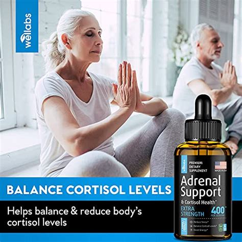 Adrenal Support Supplement Thyroid Health And Cortisol Manager Liquid Vegan Formula Made In