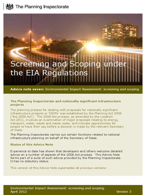 Screening And Scoping Under Eia Regulations Pdf