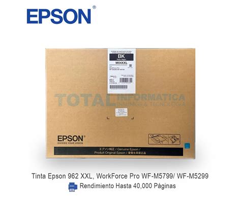 TINTA EPSON 962 XXL T962120 AL NEGRO 40K PÁGINAS