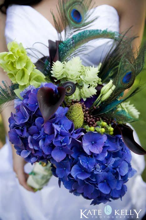 Peacock Feather Bouquets 1920s Flowers Deco Weddings