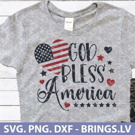 God Bless America Svg 4th Of July Svg Fourth Of July Svg