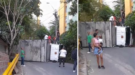 Por volcamiento de camión cerrada la vía para el barrio Blanquizal