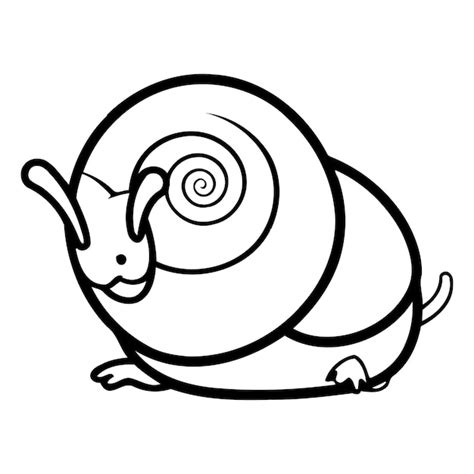 Ilustração vetorial de animais de desenho animado de caracol Personagem