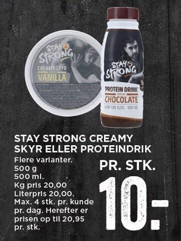 Stay Strong Creamy Skyr El Proteindrik Tilbud Hos MENY