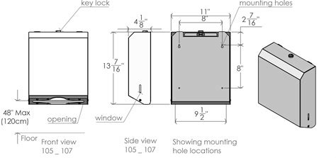 Multifold And “c” Fold Universal Paper Towel Dispenser Frost