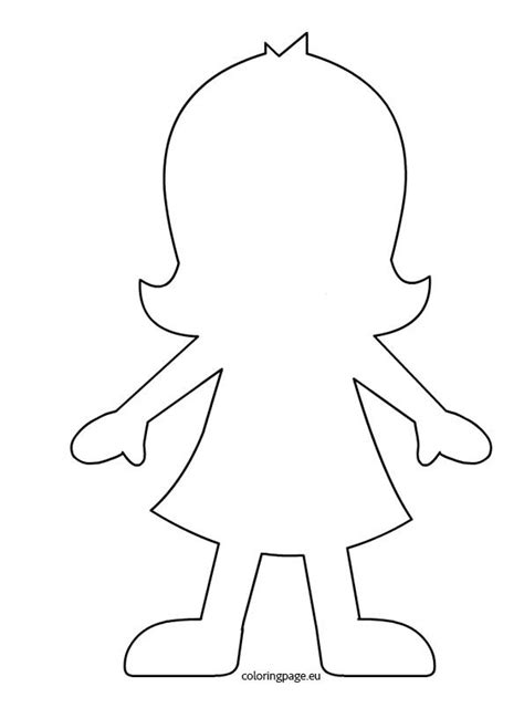 Girl Paper Doll Template | Coloring Page | Paper doll template, Free ...