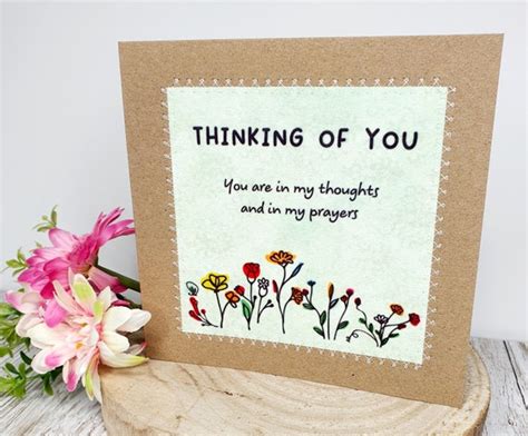 Thinking Of You Card You Are In My Thoughts In My Prayers Etsy