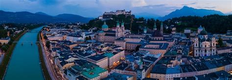 Premium Photo | Beautiful aerial drone panorama of salzburg city in ...