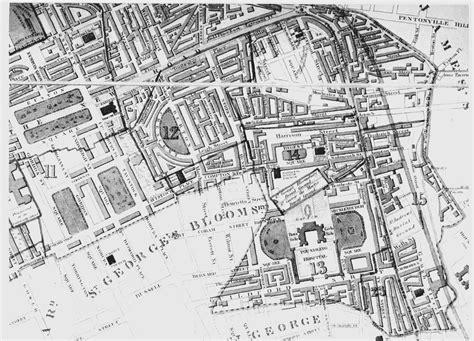 Plate 5 Section Of Map Of St Pancras By John Britton 1834 Euston