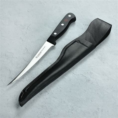 Wusthof Gourmet Flexible Fish Fillet Knife With Leather Sheath 7