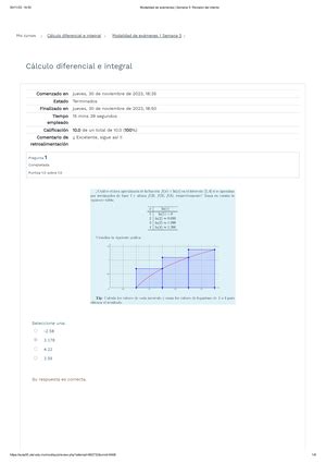 Calculo Diferencial E Integral Examen Semana 4 22 11 23 21 39