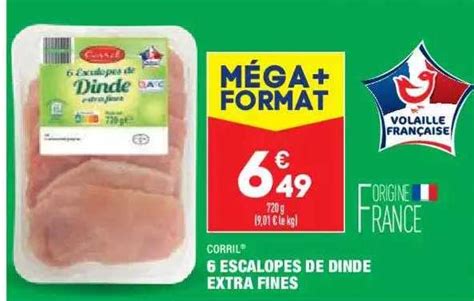 Promo Escalopes De Dinde Extra Fines Corril Chez Aldi Icatalogue Fr