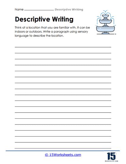 Descriptive Writing Worksheets 15