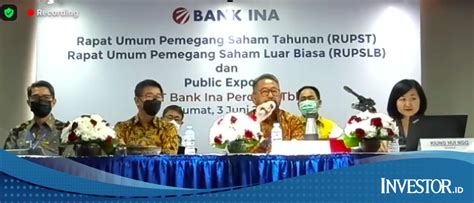 Incar Rp 1 Triliun Bank INA BINA Siap GelarRights Issue Ke 4