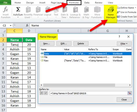 Name Range In Excel Examples How To Use Names In Excel