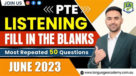 Pte Listening Fill In The Blanks June Exam Predictions