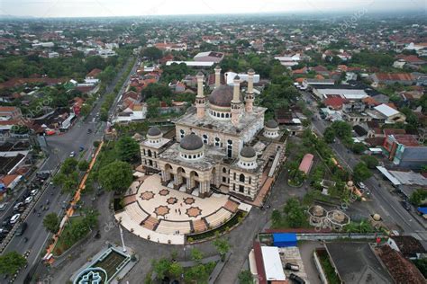 Klaten Indonesia February 3 2022 Aerial View Of The Masjid Agung Al