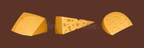 Different Types Of Cheeses Vector Set Colorful And Bright Illustration