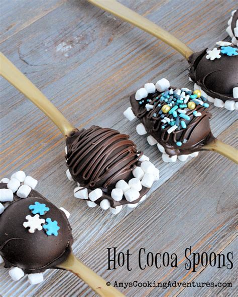 Hot Cocoa Spoons Christmas Hot Chocolate Hot Chocolate Gifts Diy Hot Chocolate