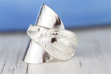 Spoon Ring English Sterling Silver 925 Statement Spoon Ring Etsy