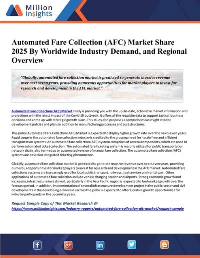 Automated Fare Collection Afc Market Share By Worldwide Industry