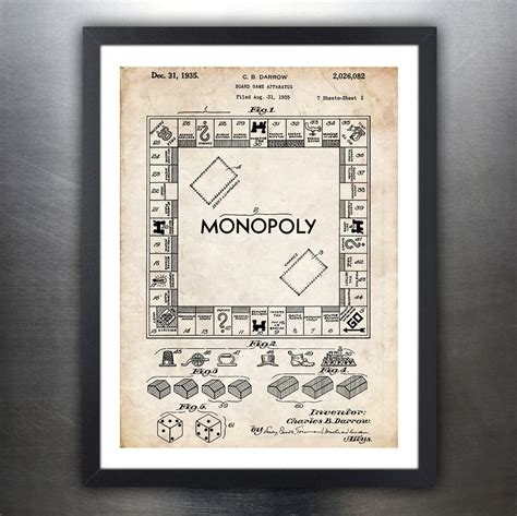 Monopoly Poster 18x24 Handmade Giclée Gallery Print 1935 Etsy