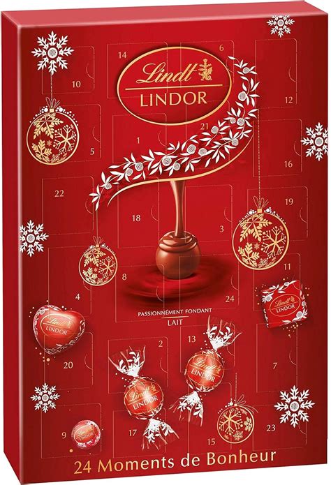 Lindt Calendrier De L Avent LINDOR Assortiment De Chocolats Au Lait