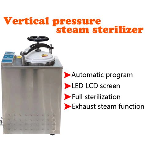 35L Vertical Pressure Steam Sterilizer With Automatic Program LED LCD