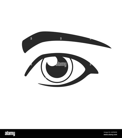 Simple Human Eye Icon Vector Illustration Isolated On White Background