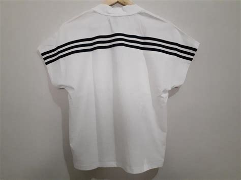 Adidas White Shirt Womens Fashion Tops Shirts On Carousell