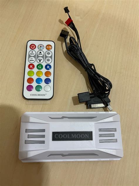 Coolmoon Rgb Controller Pin Pwm V Pin Argb Fan Remote Control White