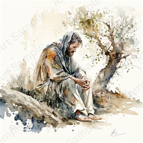 Christ In Gethsemane Gethsemane Christ Atoning For Sins Etsy Australia