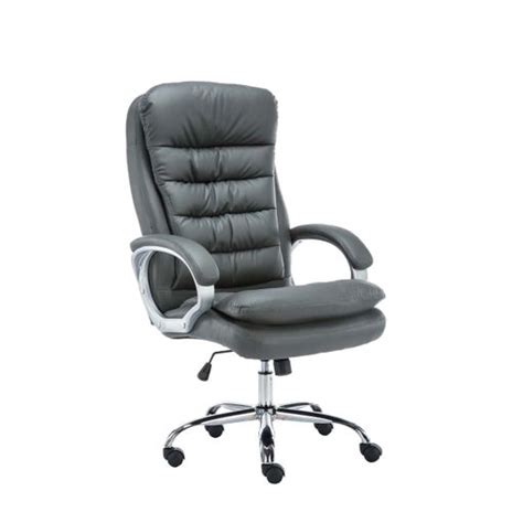 Clp Silla De Oficina Vancouver Xxl Simil Cuero Gris 77x68x Cm Con