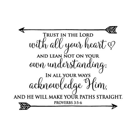 Proverbs Vinyl Wall Decal Trust In The Lord With All Your Heart