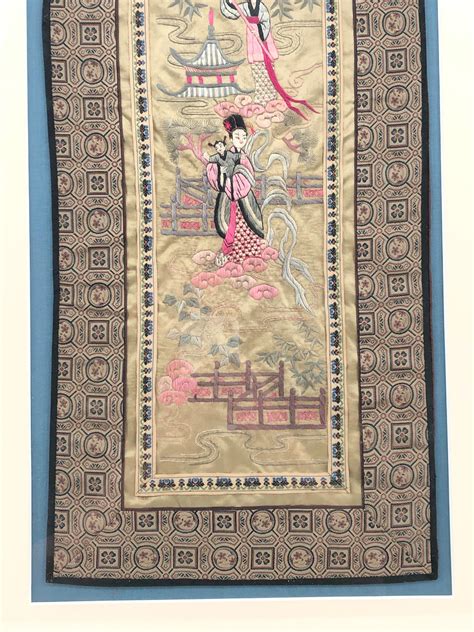 Lot Vintage Chinese Silk Embroidered Tapestry Textile Art