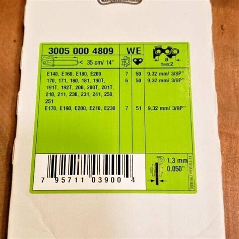 NEW Genuine STIHL 14 Rollomatic Bar 3 8 Picco 050 50 Link 3005 000