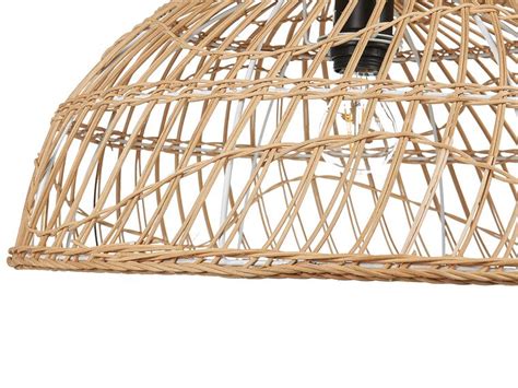 Rattan Pendant Lamp Natural RAVINE | Beliani.co.uk