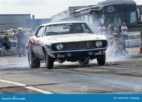 Chevrolet Camaro Burnout On The Track Editorial Stock Image Image Of