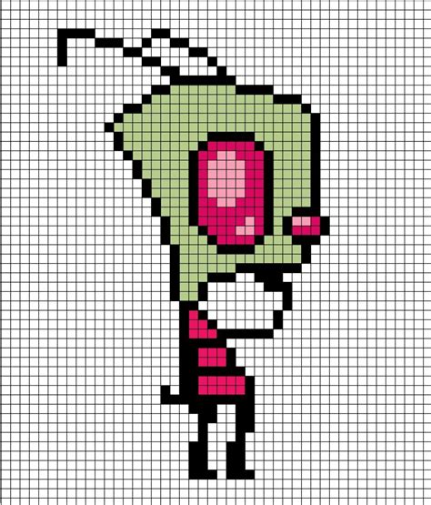 Zim Pixel Art Graph Paper Drawings Pixel Art Grid Pixel Art