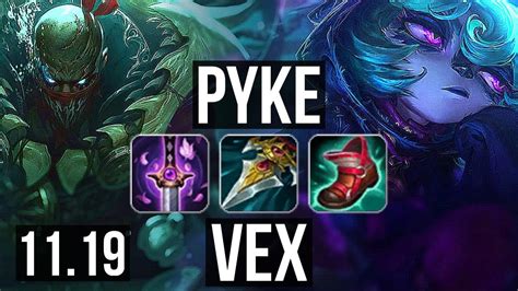 PYKE Vs VEX MID 7 Solo Kills Legendary 600 Games 1 1M Mastery