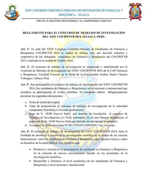 Reglamento De Los Concursos Cientificos PDF